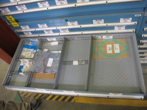 LISTA HEAVY DUTY 9-DRAWER PARTS CABINET W/ CONTENTS (W-50) LOADING & HANDLING FEE $25-